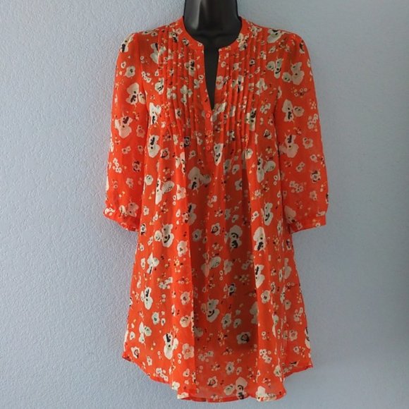 Forever 21 Flower Print Dress (Small) - Picture 1 of 2